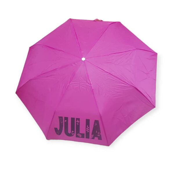 paraguas personalizado rosa nombre