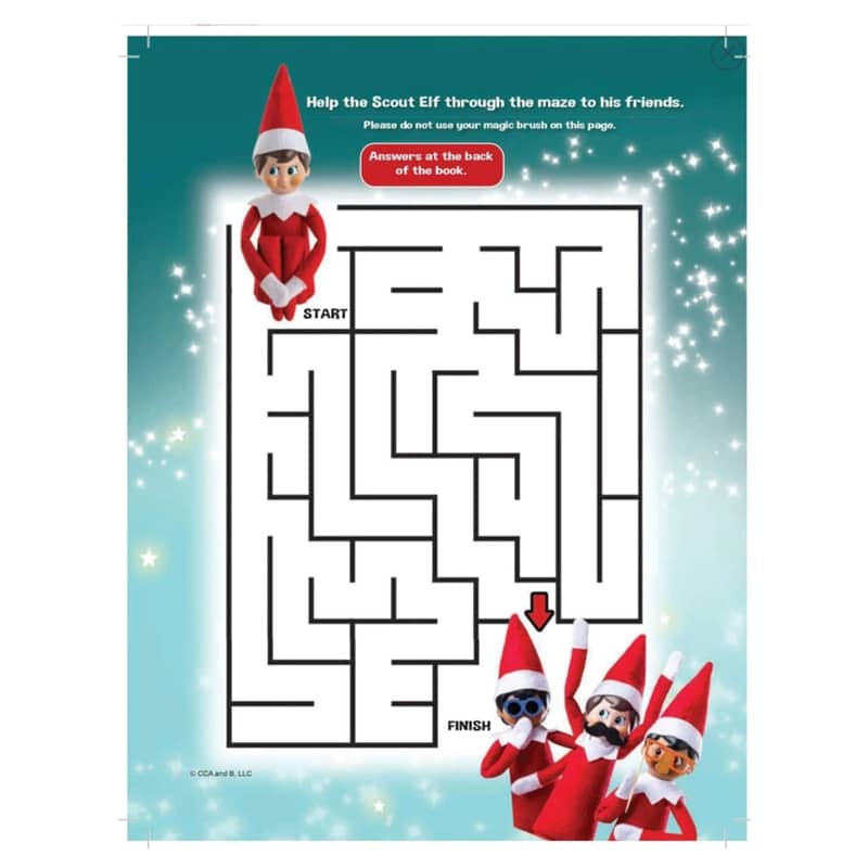 Páginas del libro Aqua Magic The Elf on the Shelf revelando ilustraciones a color
