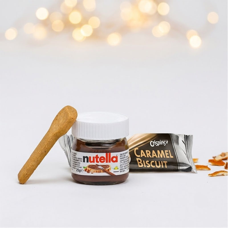 Pack Mini Nutella con cuchara de galleta | Detalle original para eventos y celebraciones